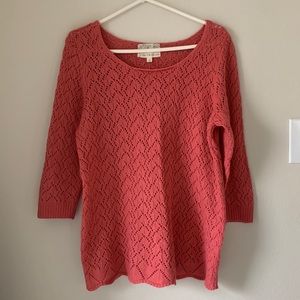 Debbie Morgan Rose Pink Crotchet Sweater